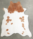 Brown and White Regular X-Large Brazilian Cowhide Rug 7'1"H x 6'5"W #A54732 by Hudson Hides