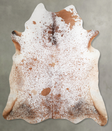 Salt and Pepper Brown XX-Large Brazilian Cowhide Rug 8'8"H x 7'10"W #A54734 by Hudson Hides