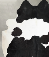 Black and White XX-Large Brazilian Cowhide Rug 7'8"H x 6'8"W #A54736 by Hudson Hides
