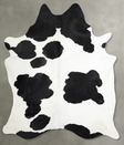 Black and White X-Large Brazilian Cowhide Rug 7'8"H x 6'2"W #A54739 by Hudson Hides