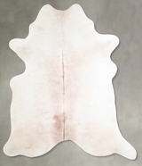 Ivory with Beige X-Large Brazilian Cowhide Rug 7'3"H x 6'2"W #A54741 by Hudson Hides