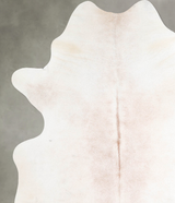 Ivory with Beige X-Large Brazilian Cowhide Rug 7'3"H x 6'2"W #A54741 by Hudson Hides