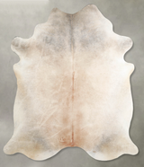 Grey with Beige XX-Large Brazilian Cowhide Rug 7'11"H x 6'8"W #A54743 by Hudson Hides