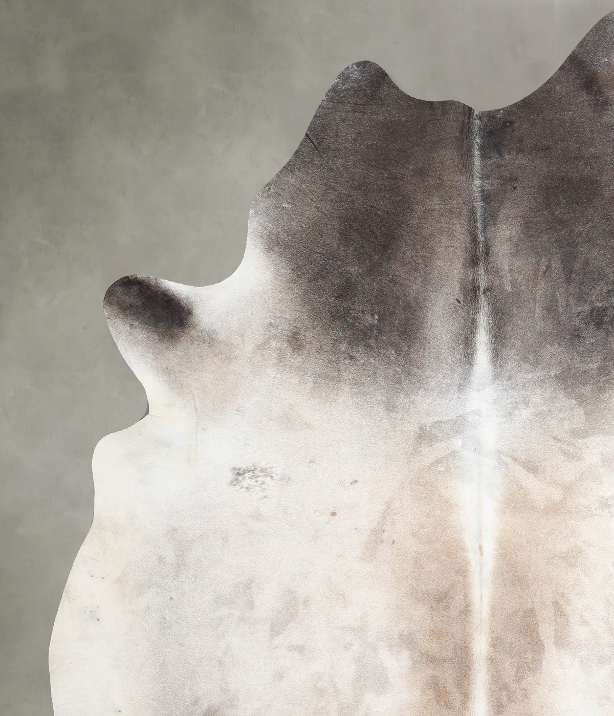 Grey with Beige X-Large Brazilian Cowhide Rug 7'6"H x 6'3"W #A54744 by Hudson Hides