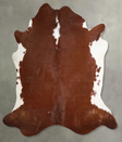 Brown and White Regular X-Large Brazilian Cowhide Rug 7'0"H x 7'1"W #A54745 by Hudson Hides