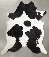 Black and White X-Large Brazilian Cowhide Rug 7'3"H x 6'9"W #A54746 by Hudson Hides
