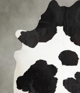 Black and White X-Large Brazilian Cowhide Rug 7'3"H x 6'9"W #A54746 by Hudson Hides