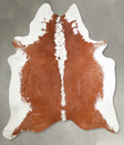 Brown and White Regular XX-Large Brazilian Cowhide Rug 8'1"H x 6'10"W #A54747 by Hudson Hides