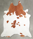 Brown and White XX-Large Brazilian Cowhide Rug 8'0"H x 7'1"W #A54748 by Hudson Hides