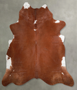 Brown and White Regular XX-Large Brazilian Cowhide Rug 8'2"H x 7'9"W #A54749 by Hudson Hides