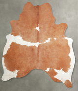 Brown and White X-Large Brazilian Cowhide Rug 7'6"H x 6'5"W #A54751 by Hudson Hides