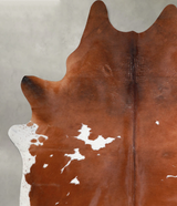Brown and White Regular XX-Large Brazilian Cowhide Rug 8'2"H x 6'4"W #A54753 by Hudson Hides
