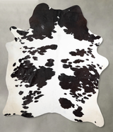 Chocolate and White XX-Large Brazilian Cowhide Rug 8'7"H x 6'7"W #A54767 by Hudson Hides