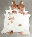 Brown and White XX-Large Brazilian Cowhide Rug 8'6"H x 7'4"W #A54772 by Hudson Hides
