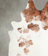 Brown and White XX-Large Brazilian Cowhide Rug 8'6"H x 7'4"W #A54772 by Hudson Hides