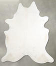 Ivory with Beige X-Large Brazilian Cowhide Rug 7'10"H x 6'4"W #A54773 by Hudson Hides