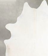 Ivory with Beige X-Large Brazilian Cowhide Rug 7'10"H x 6'4"W #A54773 by Hudson Hides