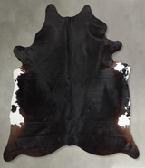 Solid Black X-Large Brazilian Cowhide Rug 7'4"H x 6'7"W #A54774 by Hudson Hides