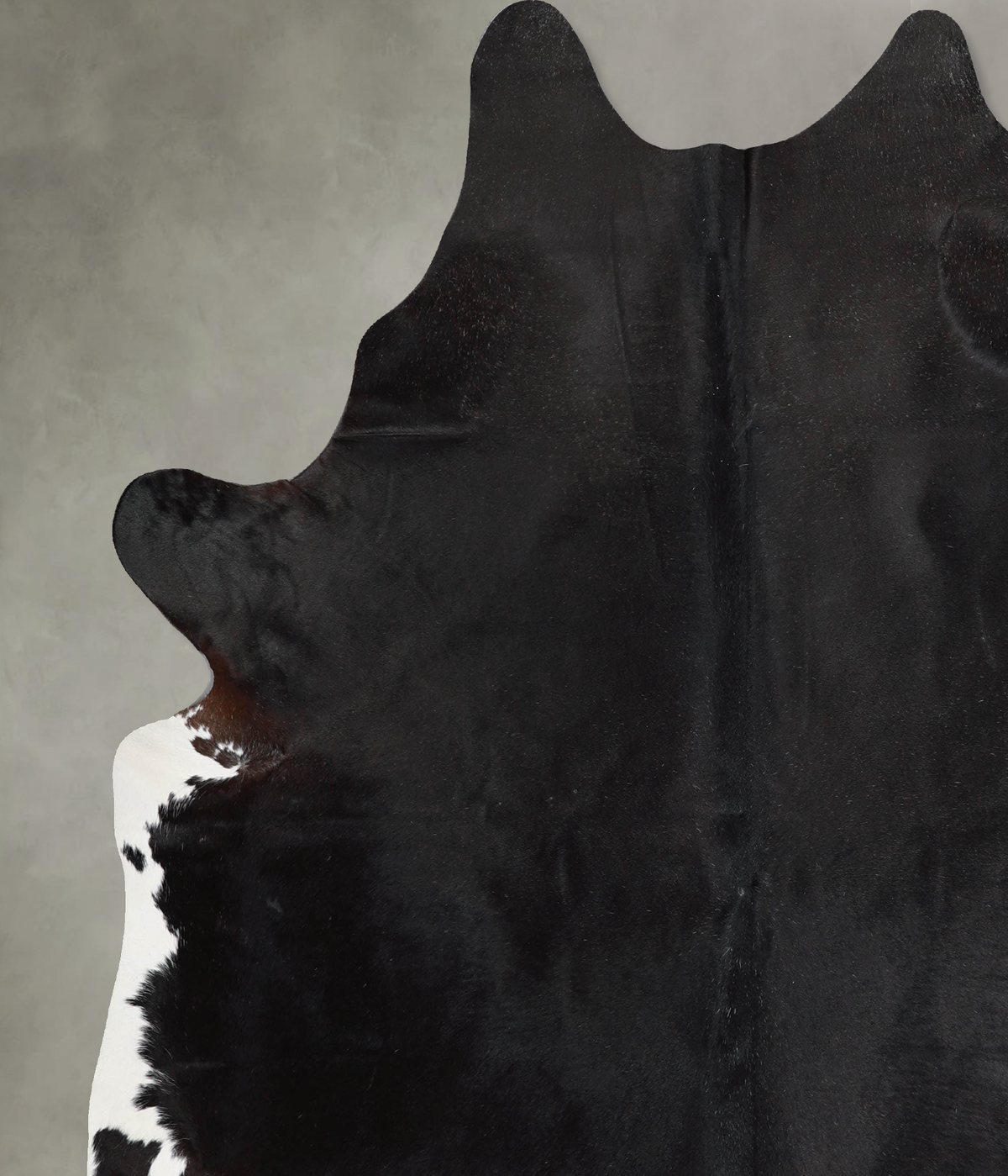 Solid Black X-Large Brazilian Cowhide Rug 7'4"H x 6'7"W #A54774 by Hudson Hides