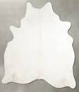 Solid White X-Large Brazilian Cowhide Rug 7'3"H x 6'1"W #A54775 by Hudson Hides