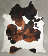 Tricolor XX-Large Brazilian Cowhide Rug 8'7"H x 7'1"W #A54776 by Hudson Hides