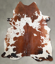 Chocolate and White X-Large Brazilian Cowhide Rug 7'5"H x 6'0"W #A54777 by Hudson Hides
