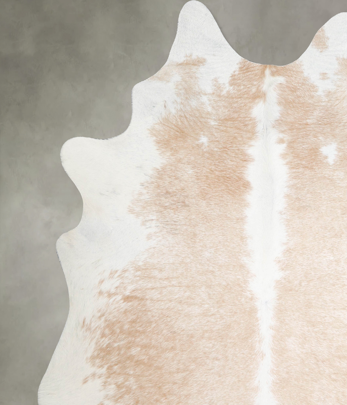 Beige and White XX-Large Brazilian Cowhide Rug 7'11"H x 6'6"W #A54782 by Hudson Hides