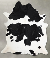 Black and White X-Large Brazilian Cowhide Rug 7'4"H x 6'4"W #A54786 by Hudson Hides