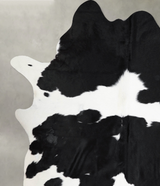 Black and White X-Large Brazilian Cowhide Rug 7'4"H x 6'4"W #A54786 by Hudson Hides