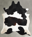 Black and White XX-Large Brazilian Cowhide Rug 7'10"H x 6'8"W #A54792 by Hudson Hides