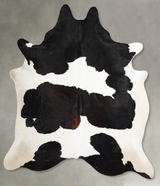 Black and White XX-Large Brazilian Cowhide Rug 7'10"H x 6'8"W #A54792 by Hudson Hides
