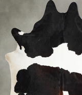 Black and White XX-Large Brazilian Cowhide Rug 7'10"H x 6'8"W #A54792 by Hudson Hides
