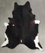 Black and White XX-Large Brazilian Cowhide Rug 7'9"H x 6'8"W #A54793 by Hudson Hides