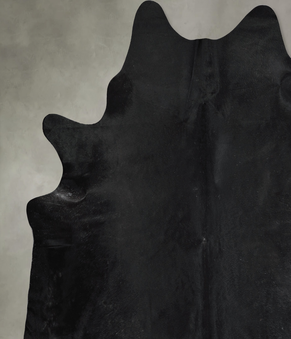Solid Black XX-Large Brazilian Cowhide Rug 7'4"H x 7'2"W #A54794 by Hudson Hides