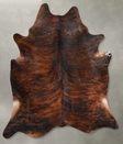 Dark Brindle X-Large Brazilian Cowhide Rug 7'7"H x 6'6"W #A54795 by Hudson Hides