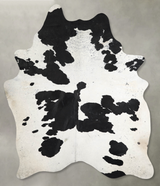 Black and White XX-Large Brazilian Cowhide Rug 8'7"H x 6'9"W #A54796 by Hudson Hides