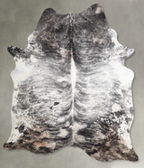 Grey Brindle XX-Large Brazilian Cowhide Rug 8'1"H x 6'4"W #A54802 by Hudson Hides