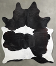 Black and White X-Large Brazilian Cowhide Rug 7'7"H x 6'1"W #A54803 by Hudson Hides