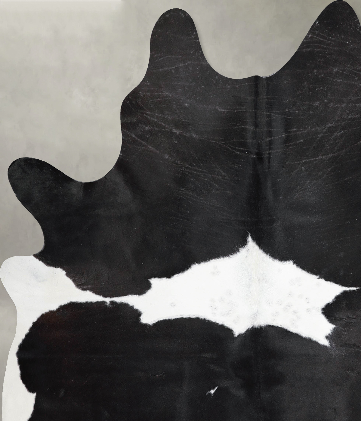 Black and White X-Large Brazilian Cowhide Rug 7'7"H x 6'1"W #A54803 by Hudson Hides