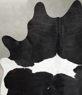 Black and White X-Large Brazilian Cowhide Rug 7'7"H x 6'1"W #A54803 by Hudson Hides