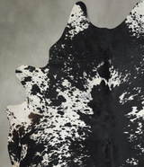Salt and Pepper Black X-Large Brazilian Cowhide Rug 7'6"H x 6'5"W #A54806 by Hudson Hides