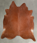 Solid Brown XX-Large Brazilian Cowhide Rug 7'11"H x 7'0"W #A54811 by Hudson Hides