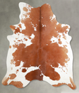 Brown and White X-Large Brazilian Cowhide Rug 7'3"H x 6'2"W #A54812 by Hudson Hides