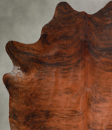 Medium Brindle X-Large Brazilian Cowhide Rug 7'5"H x 6'6"W #A54816 by Hudson Hides