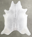 Medium Grey XX-Large Brazilian Cowhide Rug 7'6"H x 6'10"W #A54829 by Hudson Hides