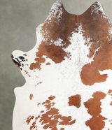 Brown and White XX-Large Brazilian Cowhide Rug 7'7"H x 6'9"W #A54830 by Hudson Hides