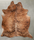 Medium Brindle X-Large Brazilian Cowhide Rug 7'3"H x 6'0"W #A54833 by Hudson Hides