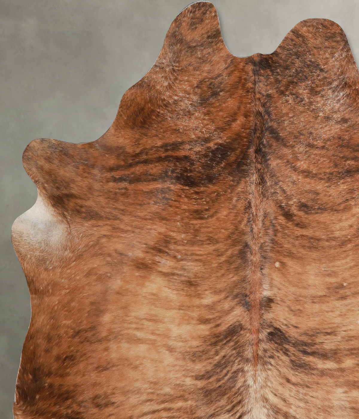 Medium Brindle X-Large Brazilian Cowhide Rug 7'3"H x 6'0"W #A54833 by Hudson Hides