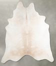 Ivory with Beige XX-Large Brazilian Cowhide Rug 7'3"H x 7'1"W #A54836 by Hudson Hides