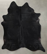 Solid Black X-Large Brazilian Cowhide Rug 7'6"H x 6'4"W #A54838 by Hudson Hides
